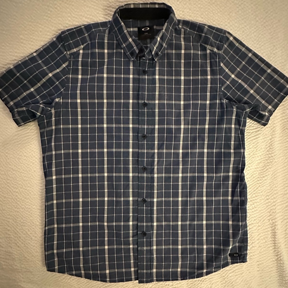 Oakley Men's Blue Plaid Shirt